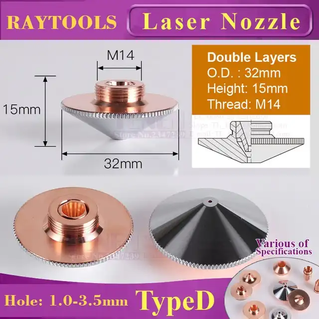 Béc cắt laser Raytools 2 lớp