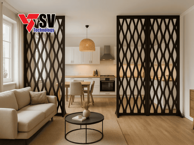 Vách ngăn CNC phòng bếp
