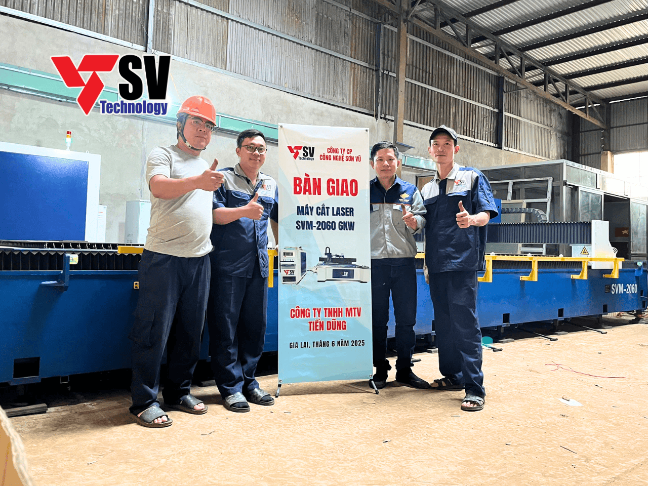 Hoàn tất bàn giao máy cắt laser SVM-2060 cho Công ty TNHH MTV Tiến Dũng