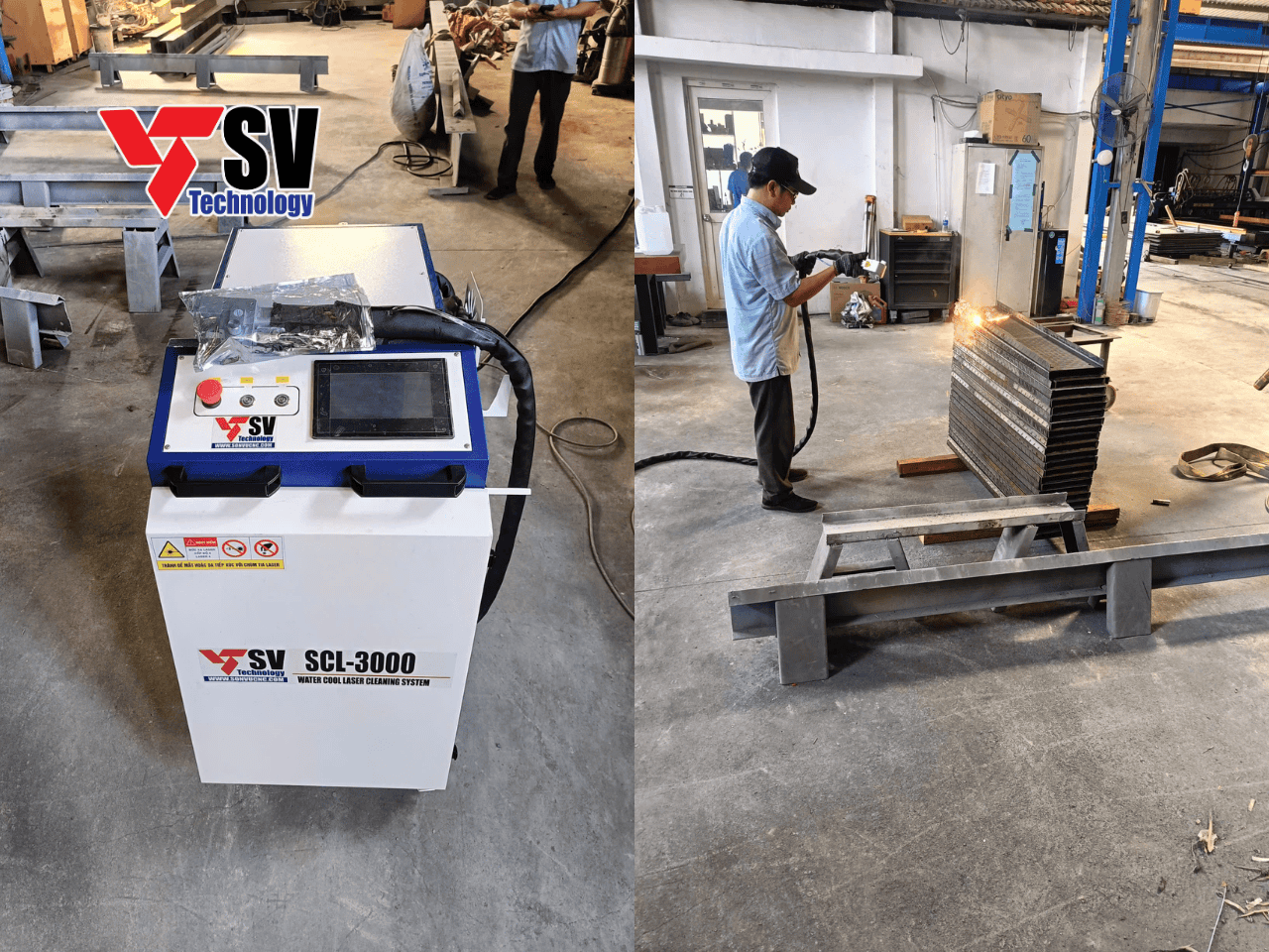 Bàn giao máy tẩy rỉ laser tại Bình Dương