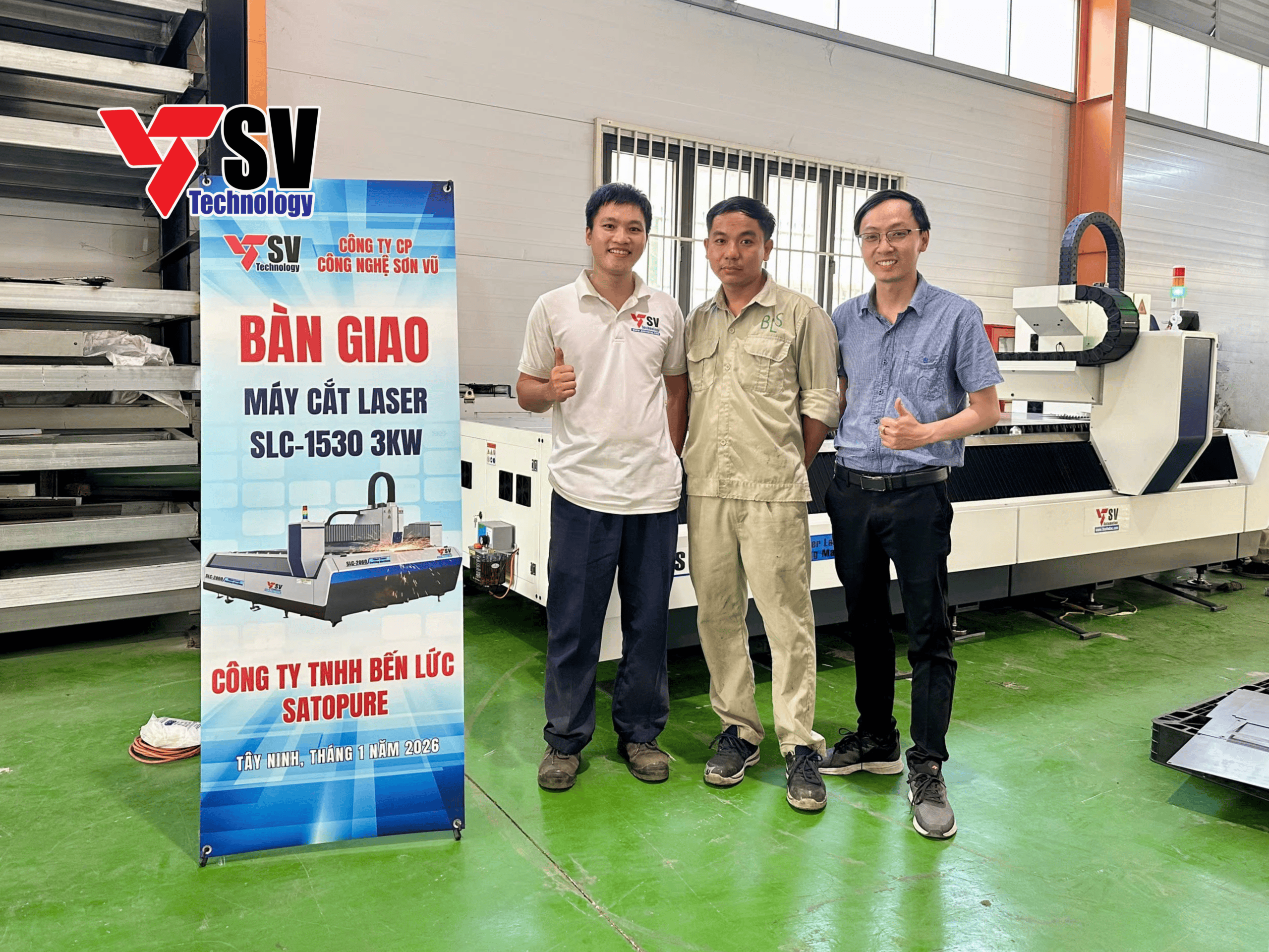 Đội ngũ Sơn Vũ CNC và ban lãnh đạo Satopure