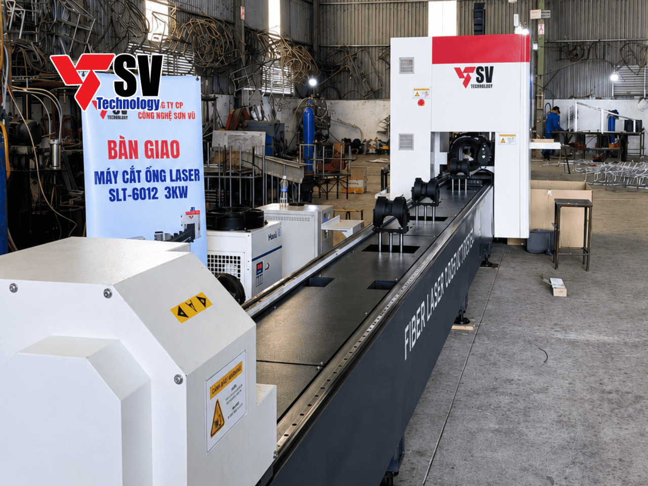 Bàn giao máy cắt ống laser Sơn Vũ 3kW tại Công ty Hàng Việt Hồng Ngự